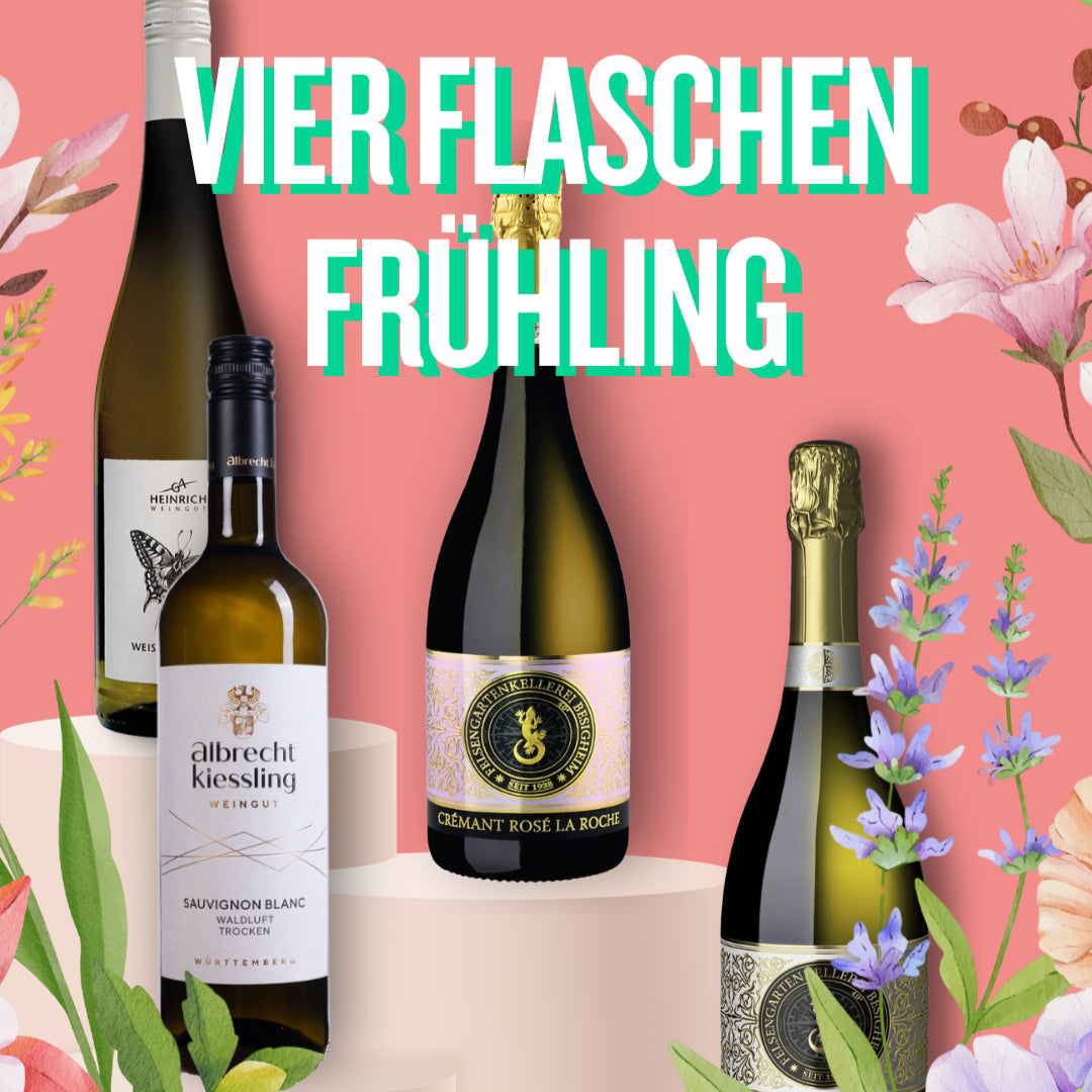 Vier Flaschen Frühling