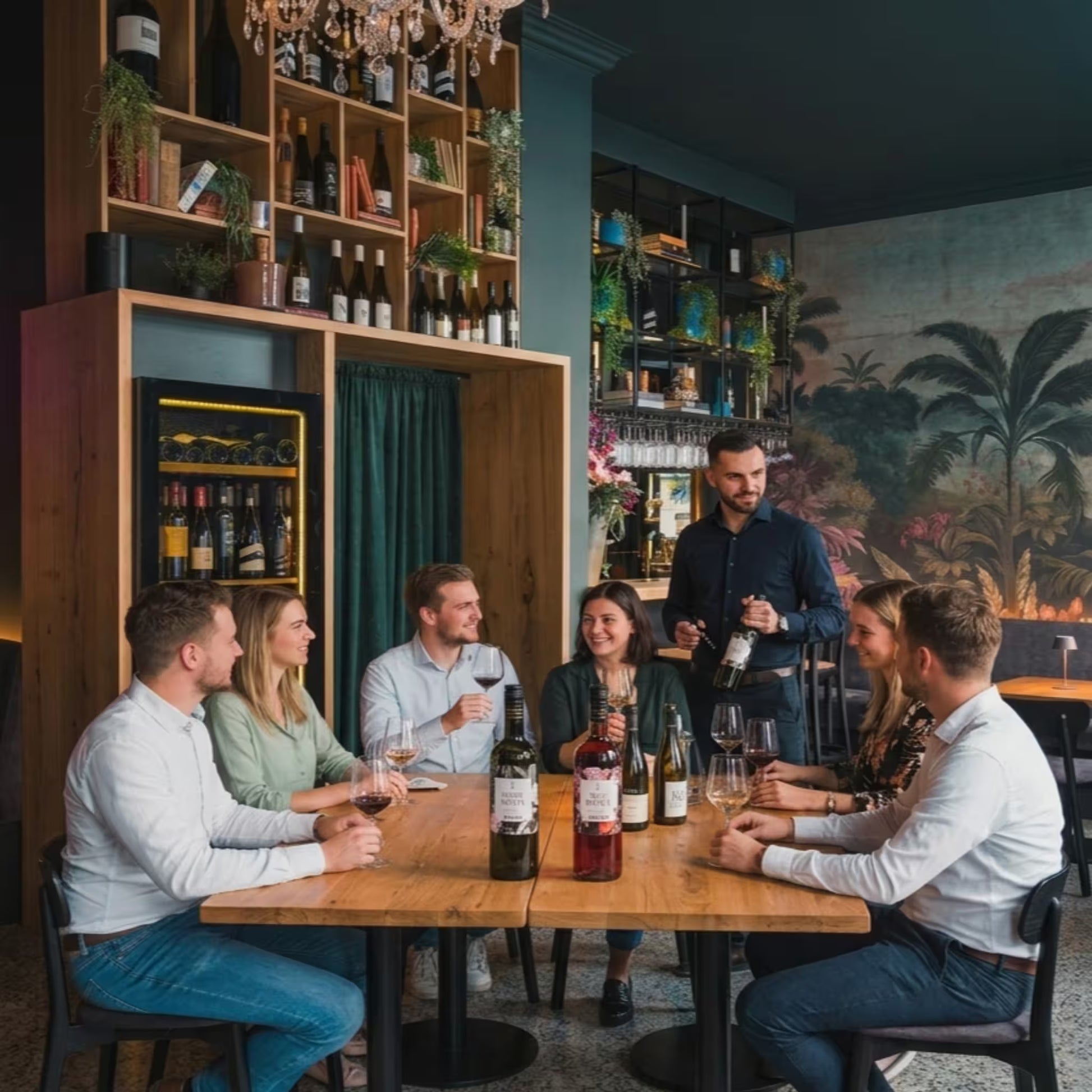 Weinprobe für Firmen und Teams. Weintasting Kassel buchen – HALBVOLL Weinbar